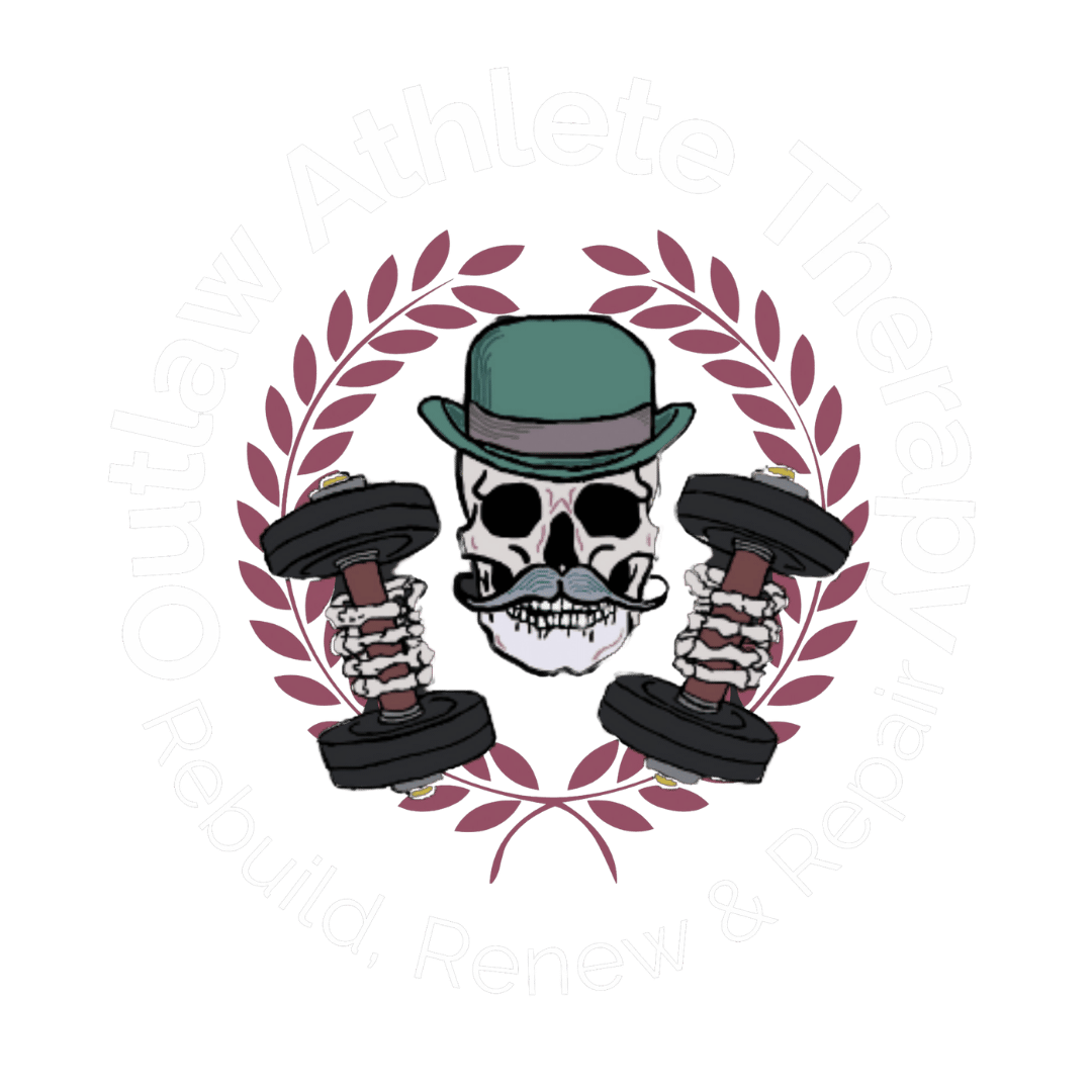 light writing version of outlaw athlete therapy logo sports therapy clinic in east kilbride