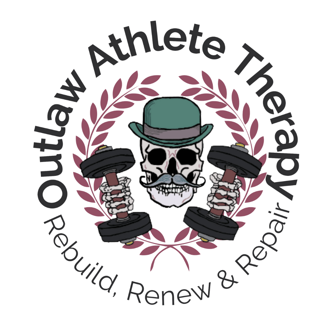 dark writing version of Outlaw Athlete Therapy Logo Sports Therapy & Injury Clinic in East kilbride